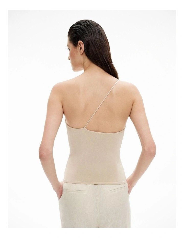 One Shoulder Knit in Stone image 4