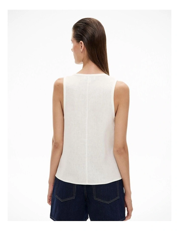 Bow Front Tank in Fresh White image 4