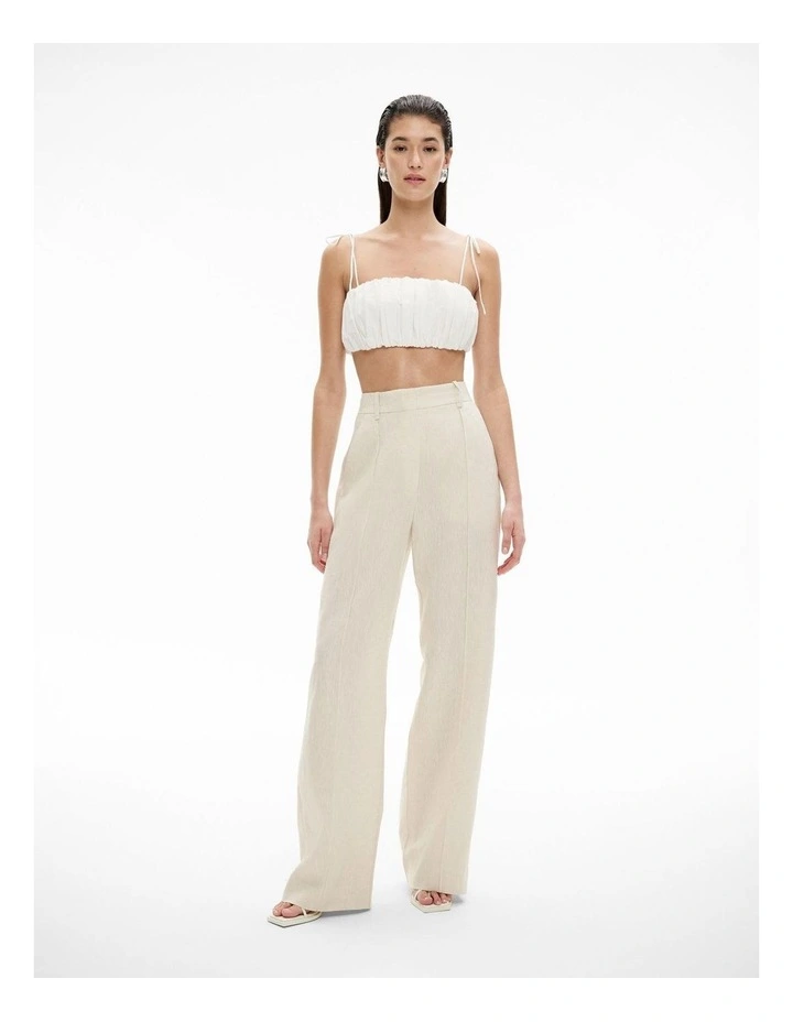 Gathered Crop Bodice in Fresh White image 2
