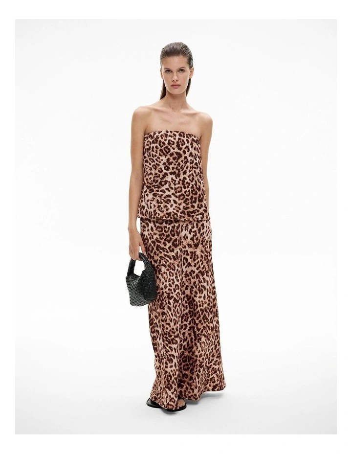 Strapless Column Top in Leopard image 2