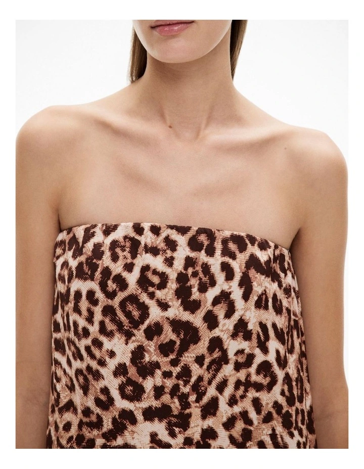 Strapless Column Top in Leopard image 4