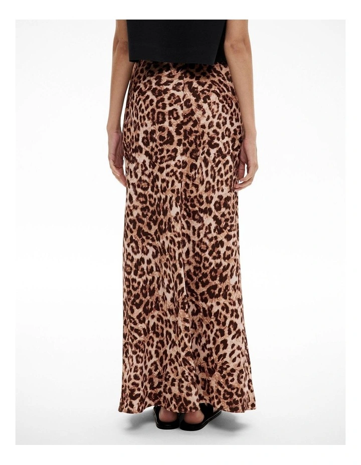Bias Maxi Skirt in Leopard image 4