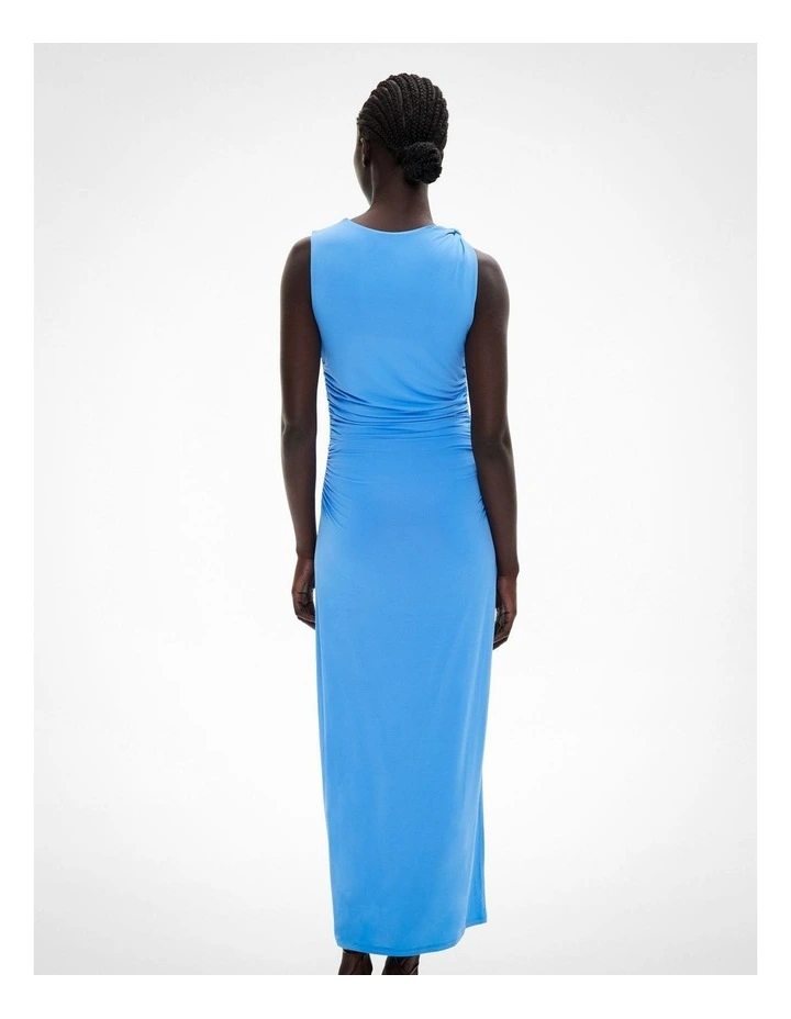 Jersey Knot Dress in Azure image 4