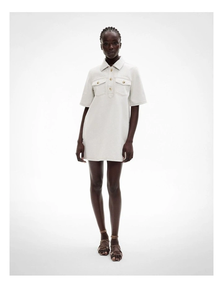 Denim Tee Dress in Light Wash image 1