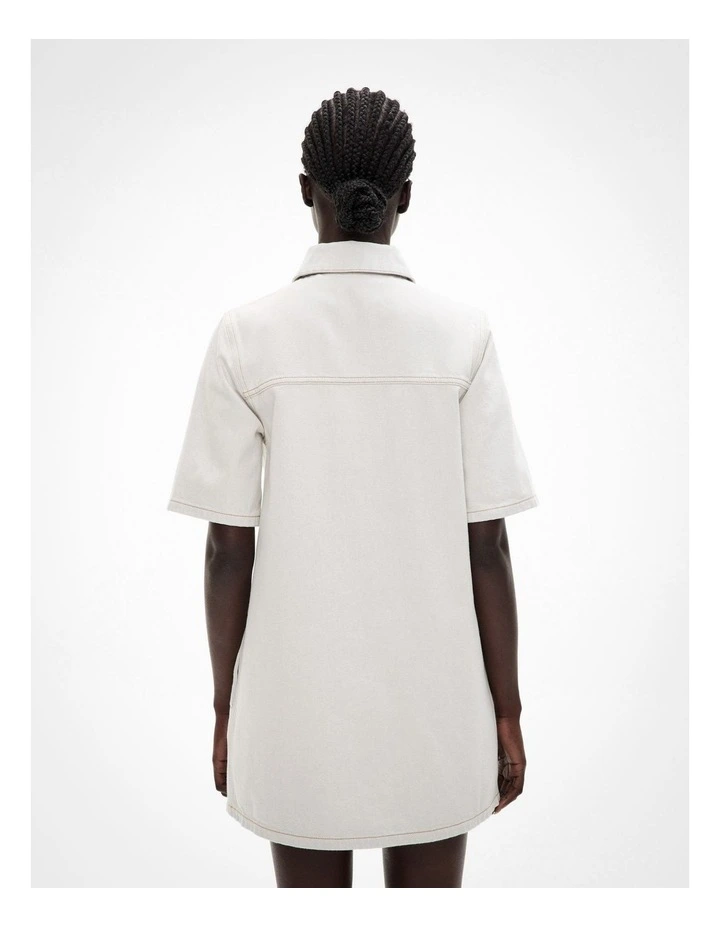 Denim Tee Dress in Light Wash image 4