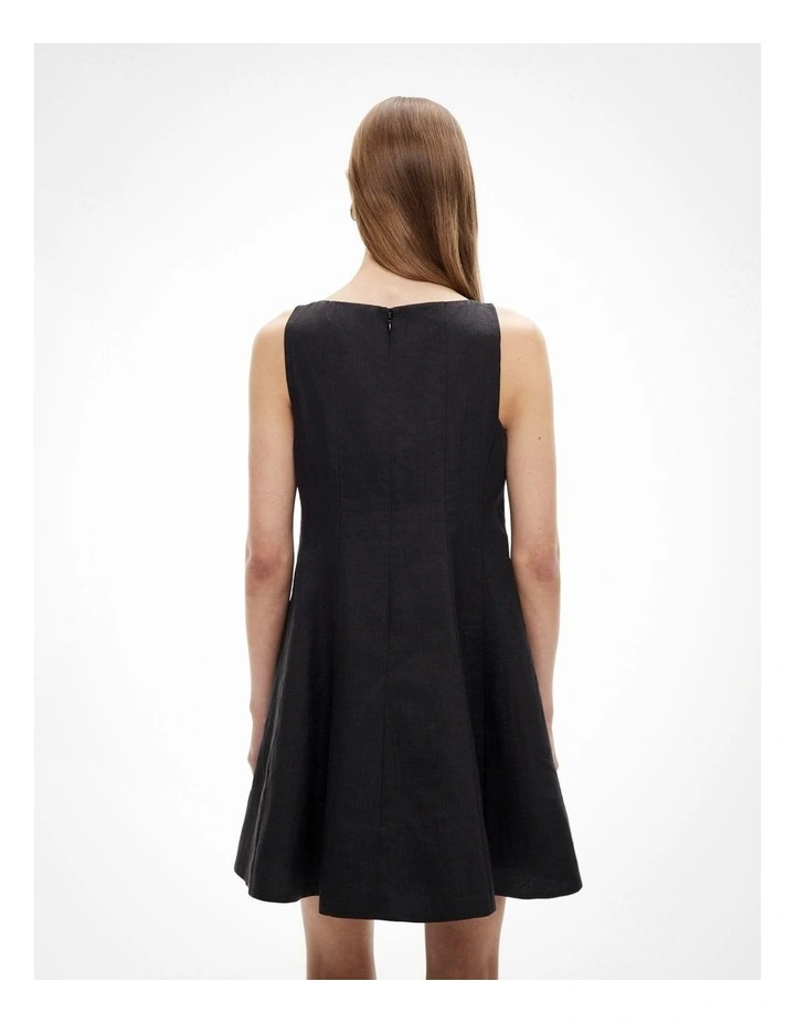 Panelled Mini Dress in Black image 4