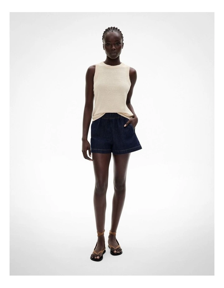 Relaxed Knit Tank in Flax image 2