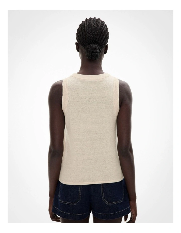 Relaxed Knit Tank in Flax image 4