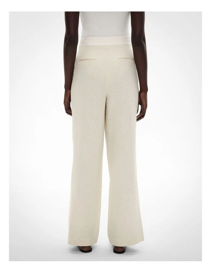 Waist Detail Linen Pant in Stone Yard image 4
