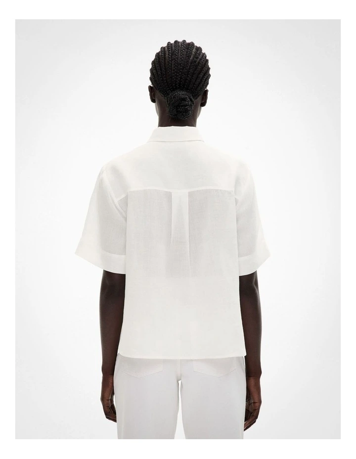 Lace Insert Shirt in Fresh White image 4