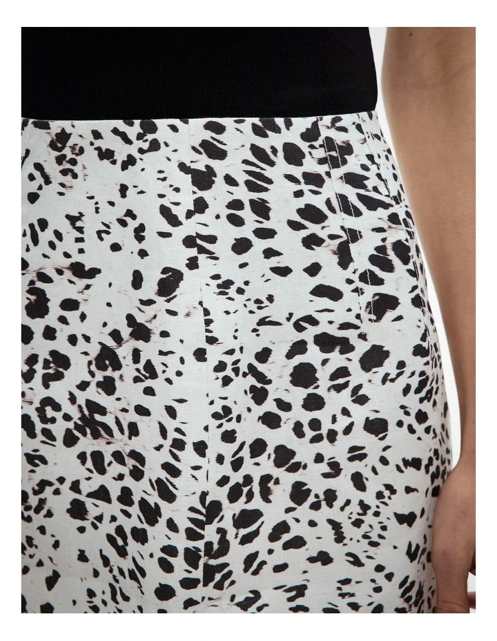 Dart Mini Skirt in Ocelot Print image 3