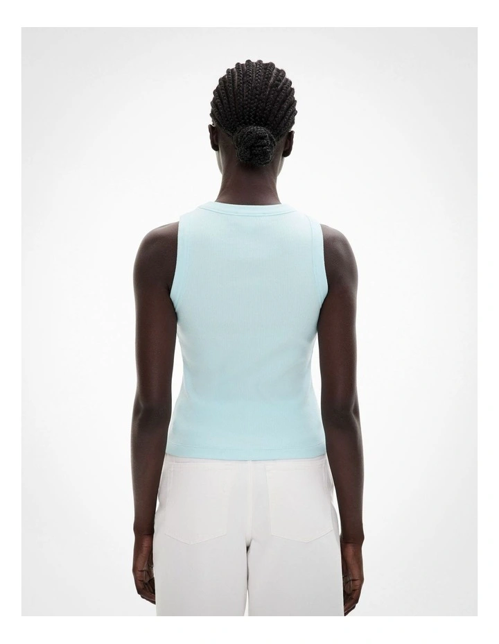 Crew Rib Tank in Faded Turquoise image 4