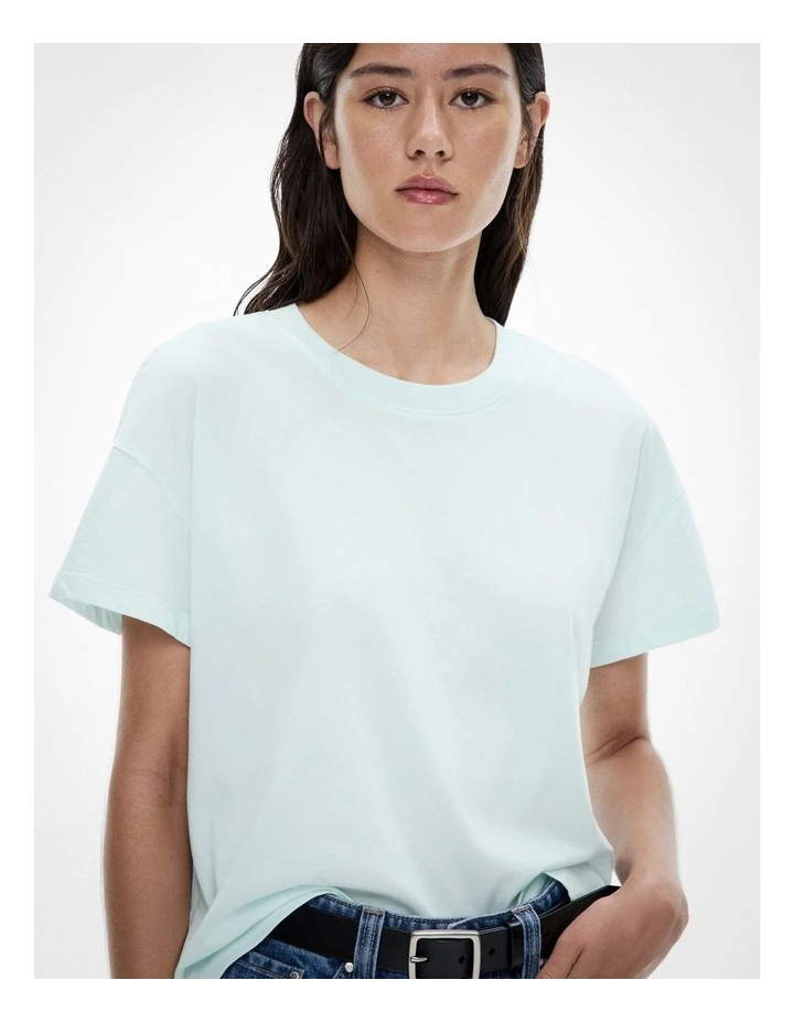Cotton Slub T-shirt in Faded Turquoise image 3