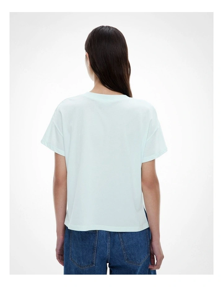 Cotton Slub T-shirt in Faded Turquoise image 4