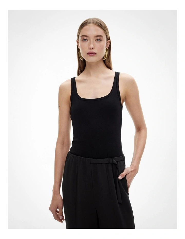 Jersey Bodysuit in Black image 1