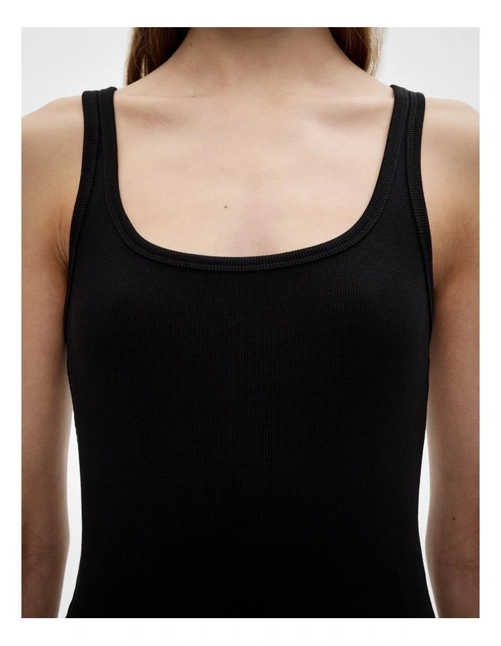 Jersey Bodysuit in Black image 3