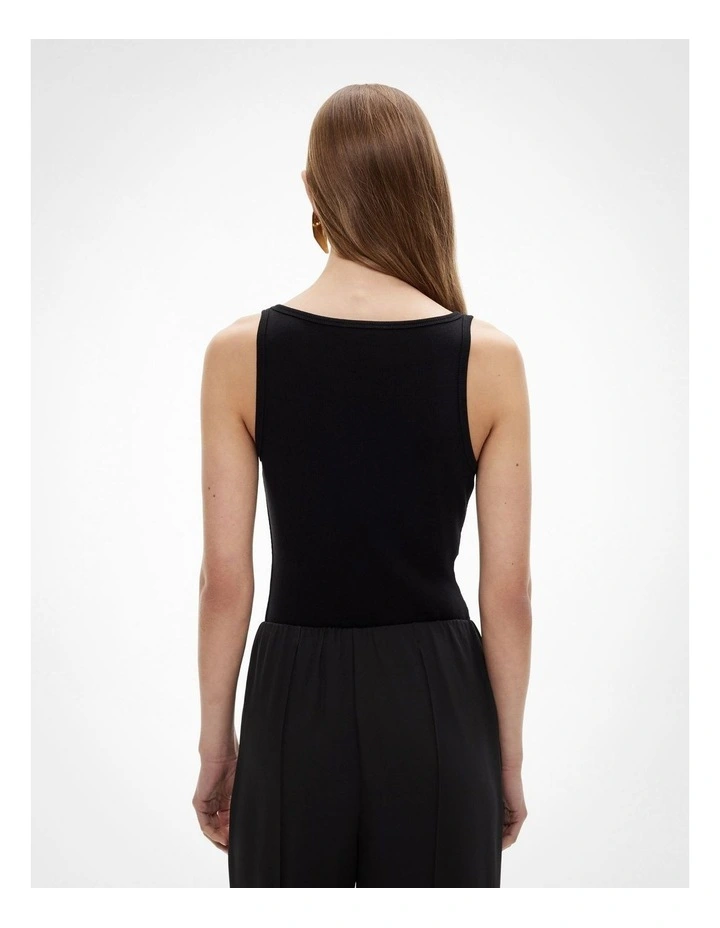 Jersey Bodysuit in Black image 4