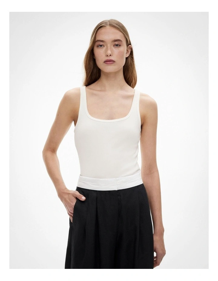 Jersey Bodysuit in Fresh White image 1