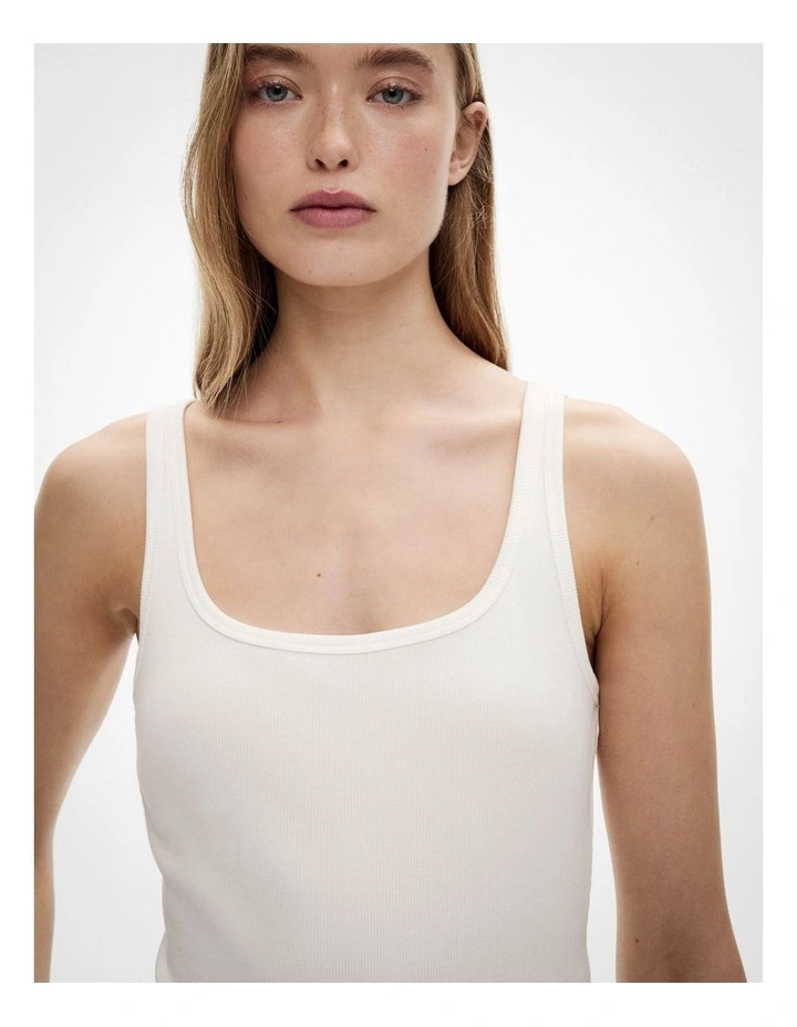 Jersey Bodysuit in Fresh White image 3