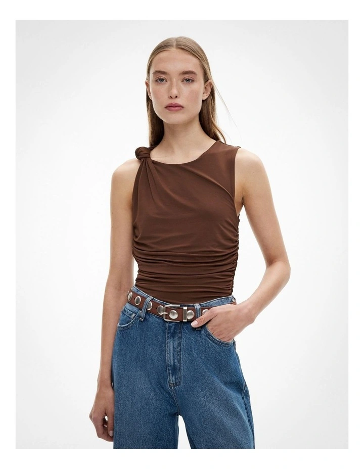 Knot Detail Tank in Reef Brown image 1