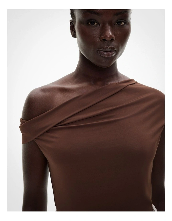 Asymmetric Twist Top in Reef Brown image 3