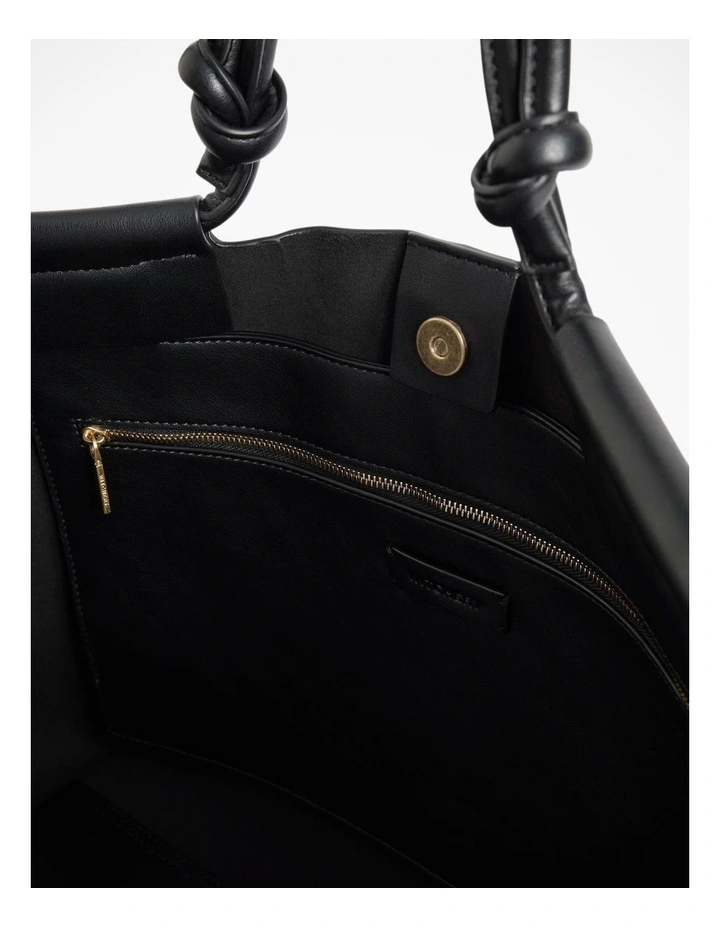 Albie Tote Bag in Black image 3