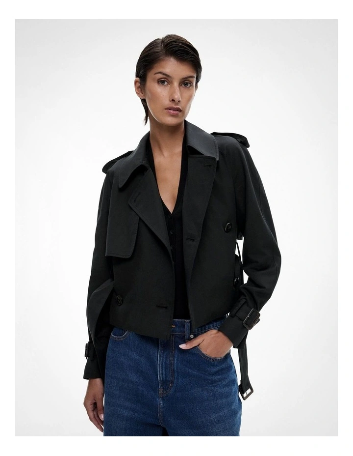 Cropped Trench in Black image 1