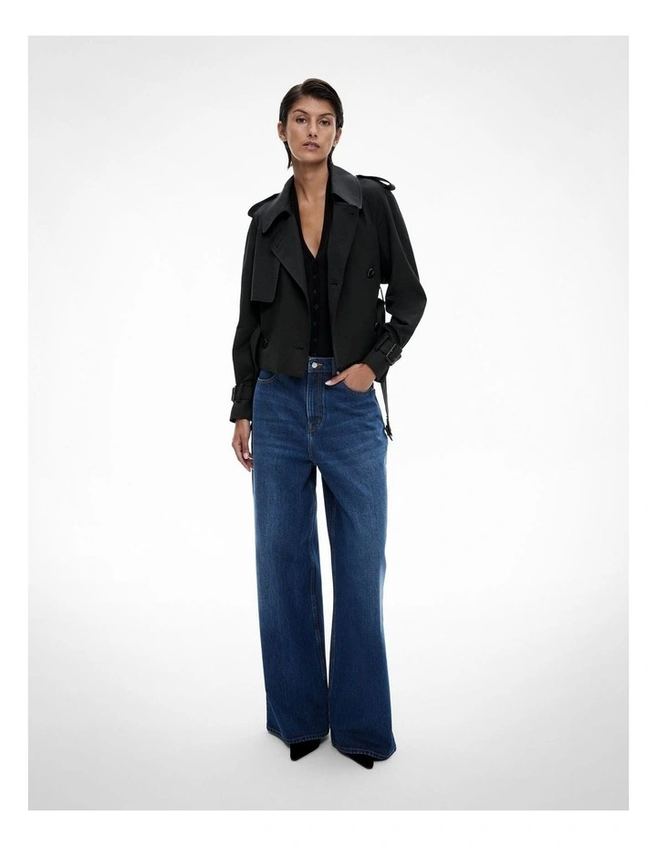 Cropped Trench in Black image 2