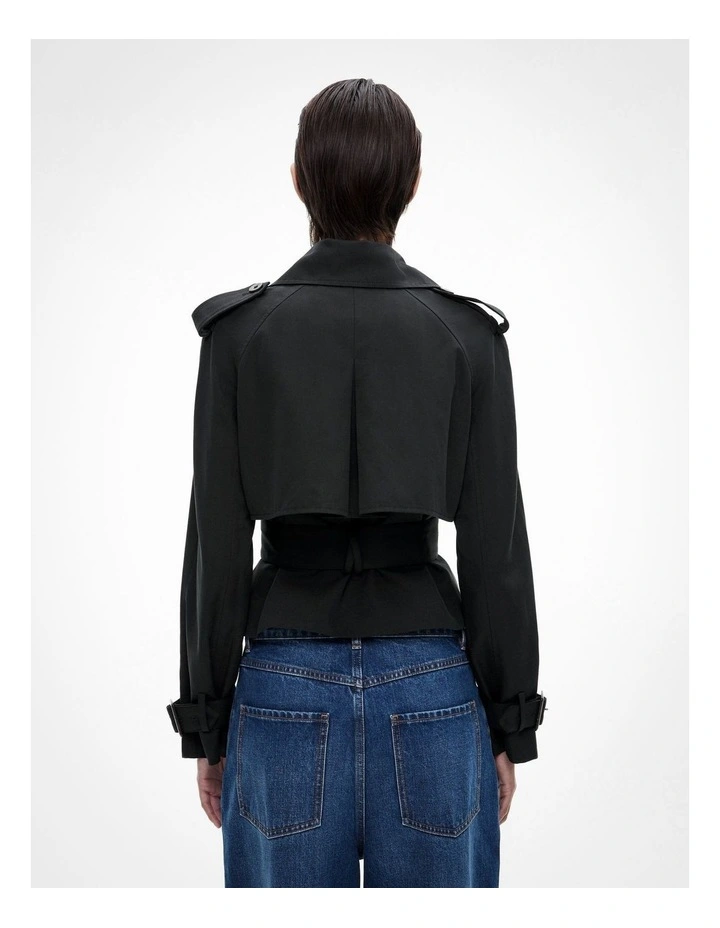 Cropped Trench in Black image 5