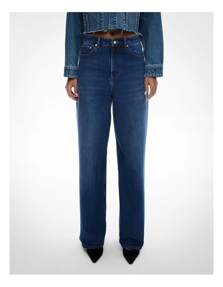 Wide Leg Jean in Mid Indigo image 1