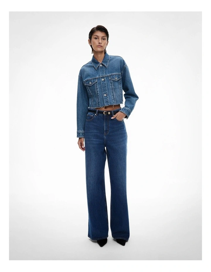 Wide Leg Jean in Mid Indigo image 2