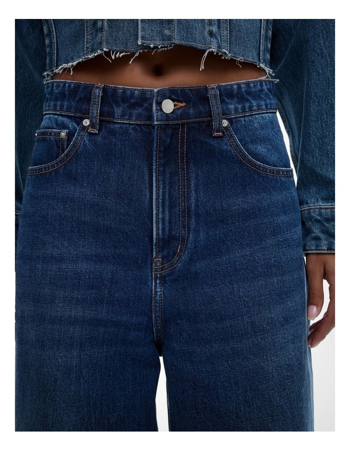 Wide Leg Jean in Mid Indigo image 3