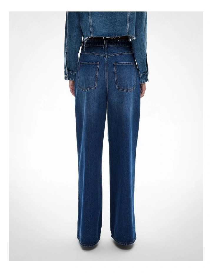 Wide Leg Jean in Mid Indigo image 4