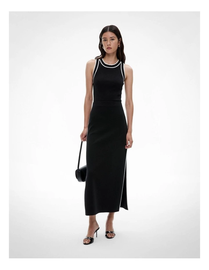 Crew Knit Tank in Black image 2