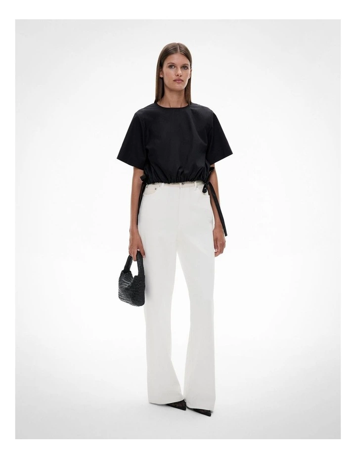 Bubble Tie Top in Black image 4