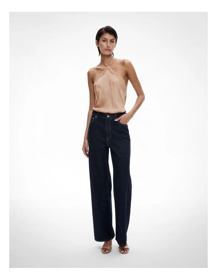 Spot Halter Top in Praline Spot image 2