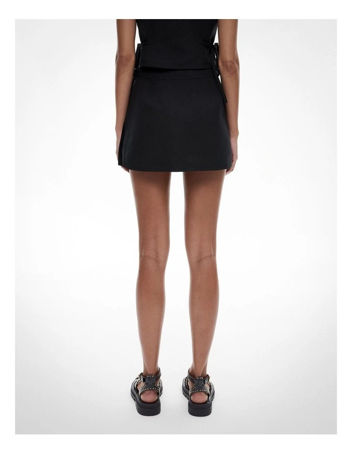 Buckle Detail Skort in Black image 4