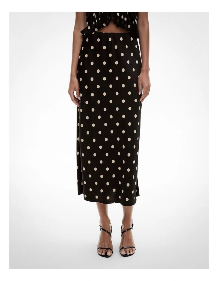 Soft Column Skirt in Multi Spot image 1