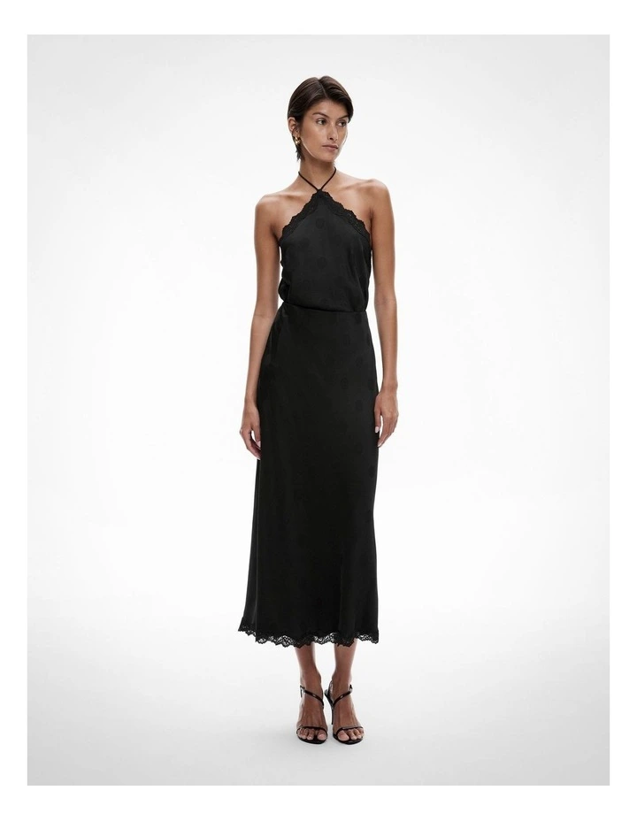 Spot Maxi Skirt in Black Spot image 2