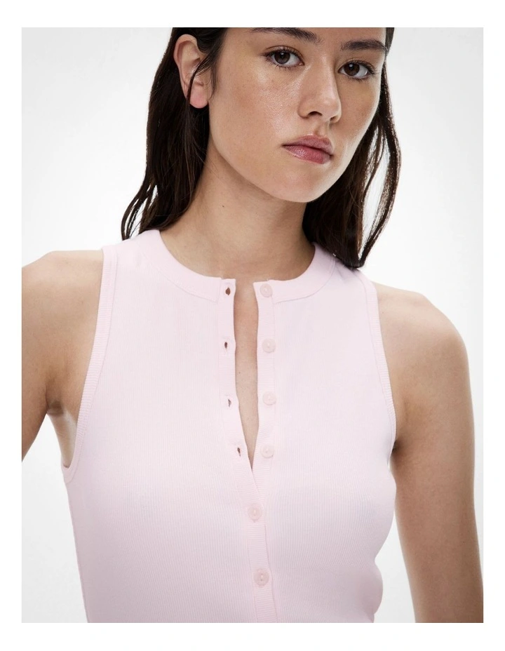 Button Thru Tank in Blush image 3