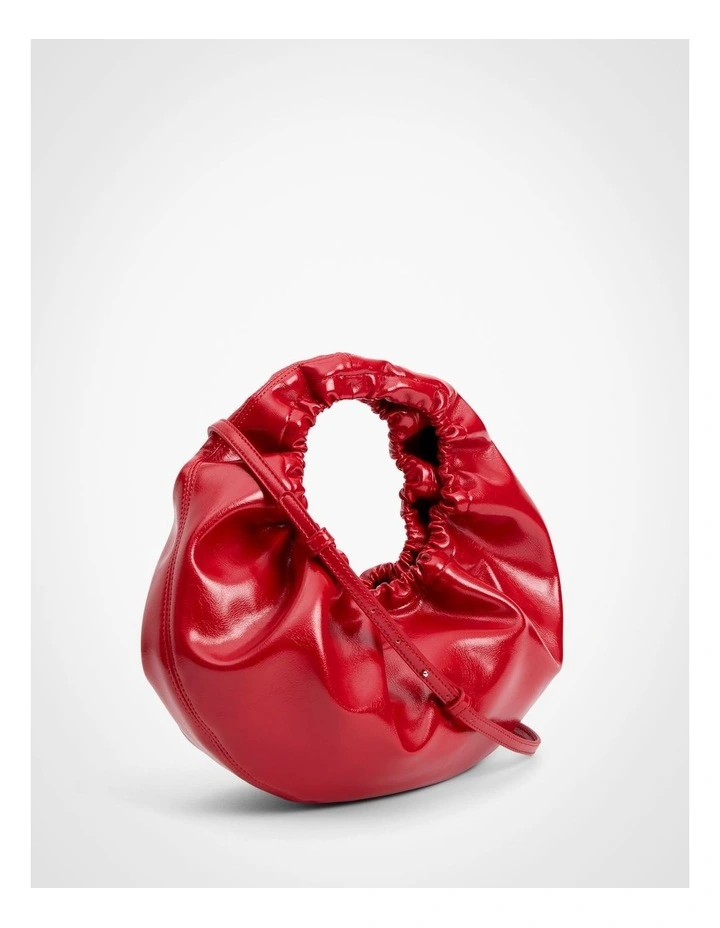 Jamie Ruched Bag in Flame Red image 3