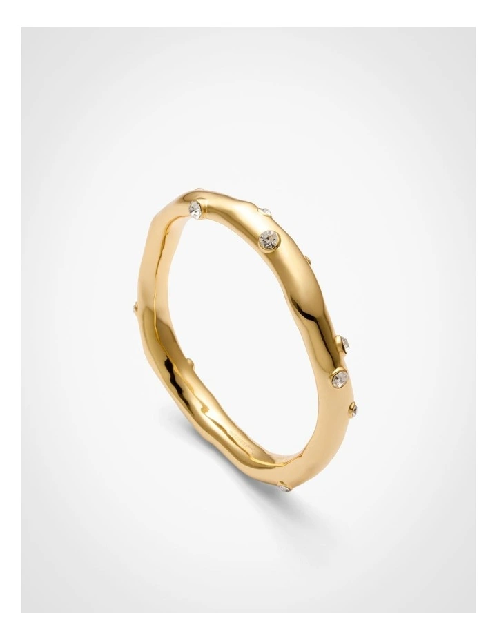 Harper Crystal Bangle in Gold image 3