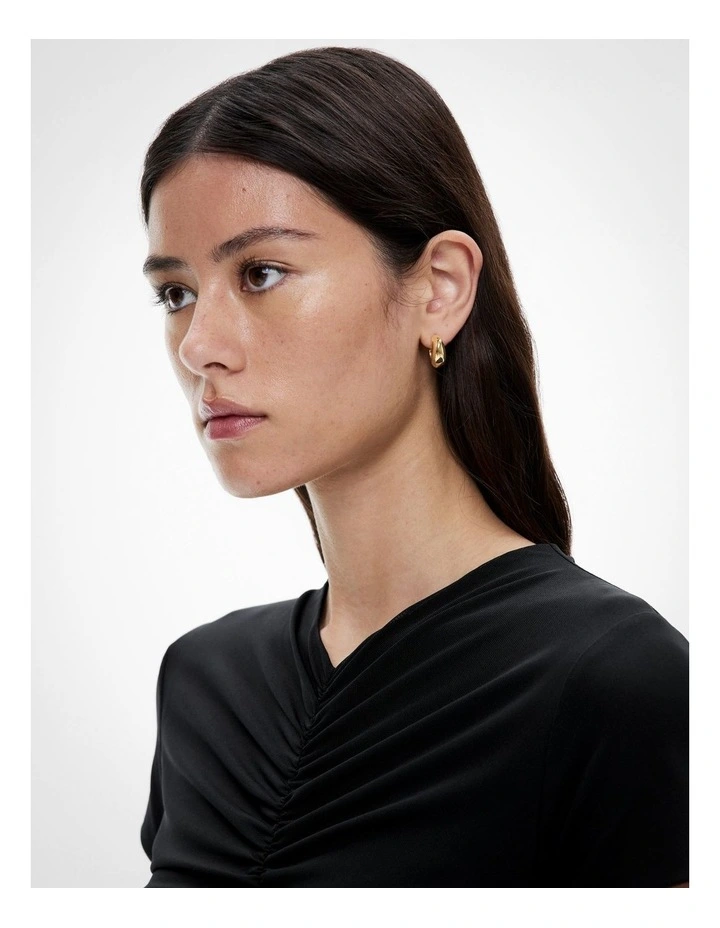 Winnie Small Hoop Earrings in Gold image 2