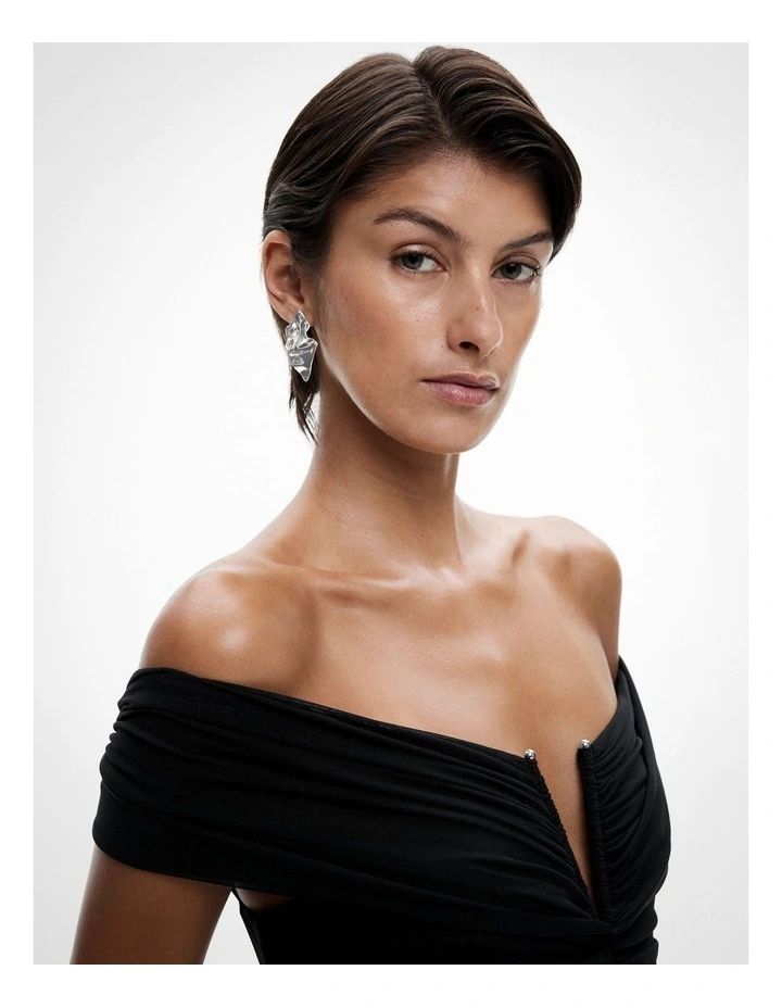 Mina Stud Earrings in Silver image 2