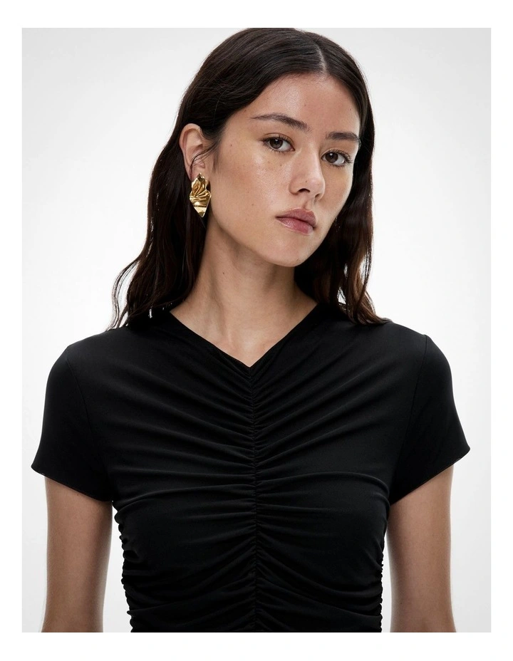 Mina Stud Earrings in Gold image 2