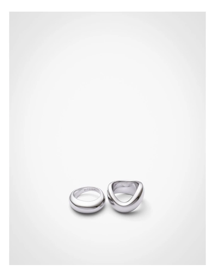 Dana Ring Stack in Dark Silver image 3