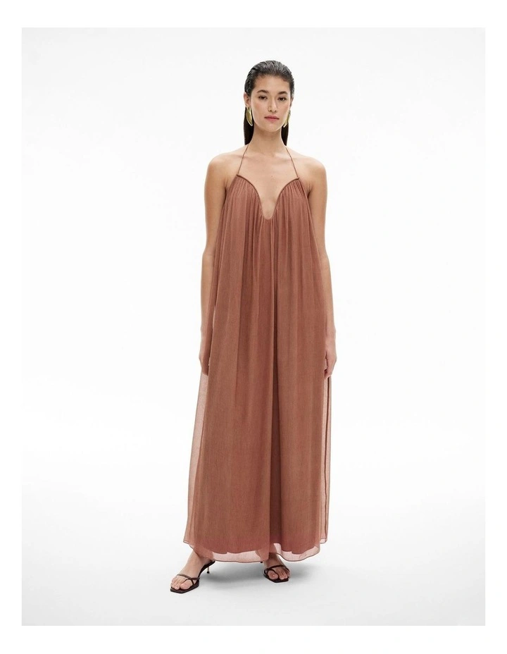 Textured Maxi Dress in Rosewood image 1