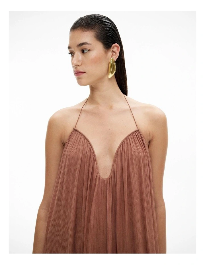 Textured Maxi Dress in Rosewood image 3