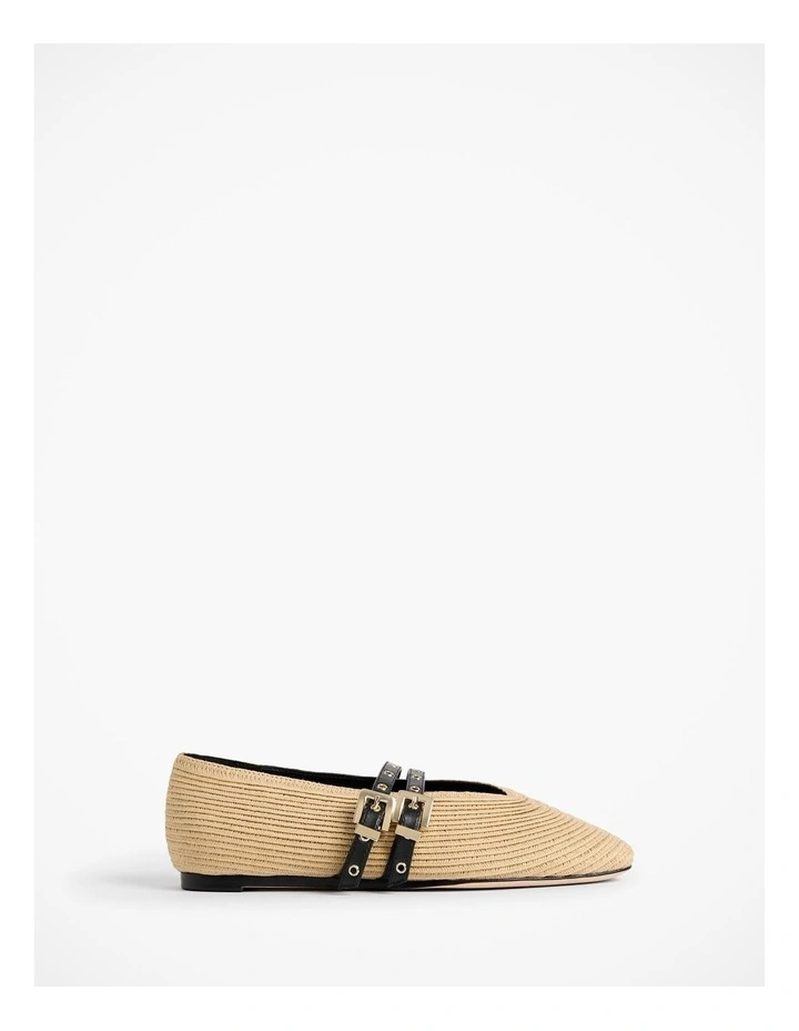 Jamie Woven Flat in Natural image 1