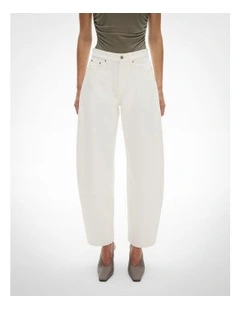 Barrel Leg Jean in Parchment